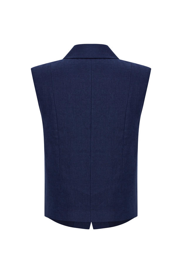 Crop Keten Yelek - 9