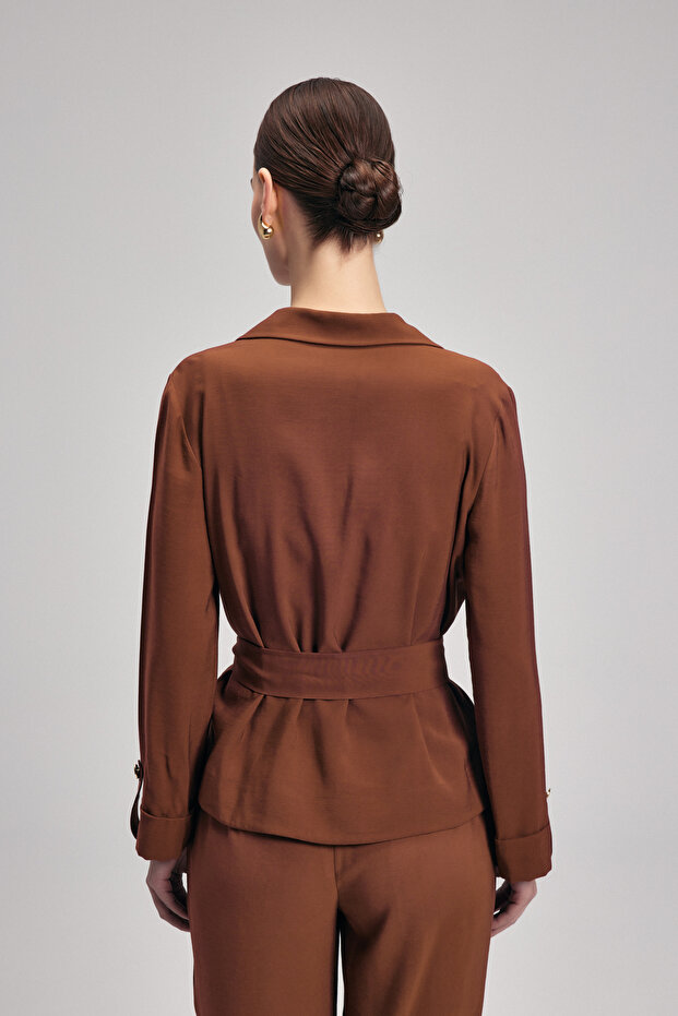 Belden Bağlamalı Gömlek - 6