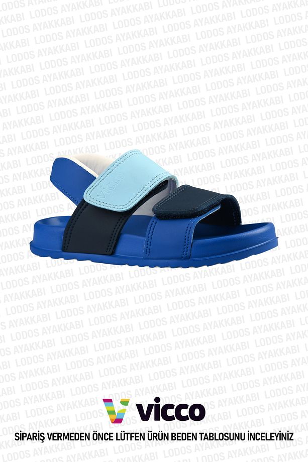 Krixi Model Erkek Bebek ve Çocuk Sandalet Saks Mavi - 1