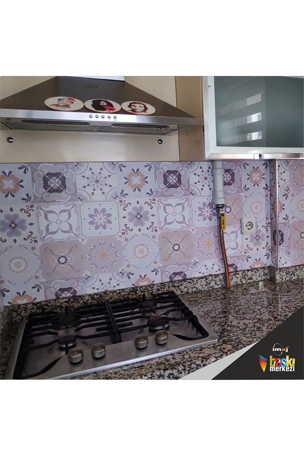 Mutfak Tezgah Arası Kendinden Yapışkanlı Folyo Kaplama Taş Desen Soft Vintage 60cmx100cm - 6
