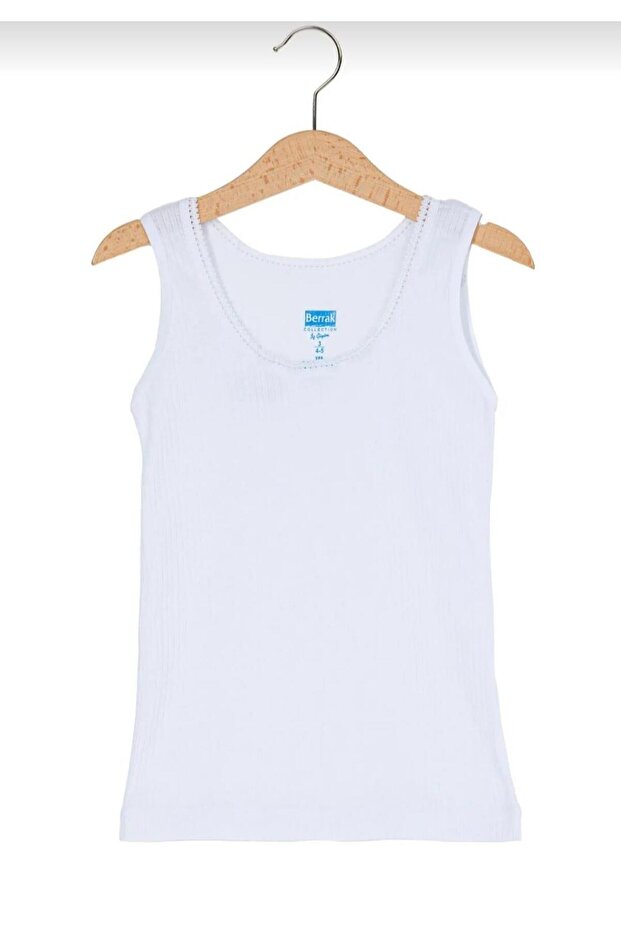 Berrak 6015 Girls' Modal Wide Strap Tank Top 6 Pieces