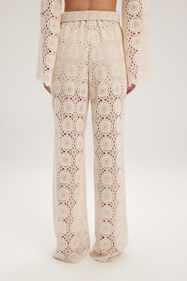 Güpürlü Pantolon - 5