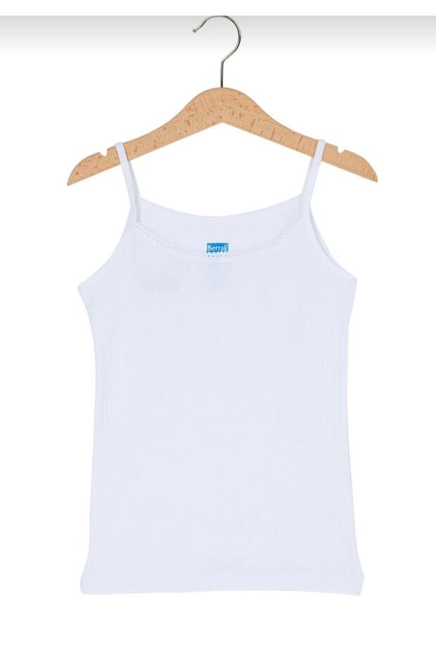 6005 KIZ ÇOCUK MODAL İP ASKILI ATLET 12 ADET - 1