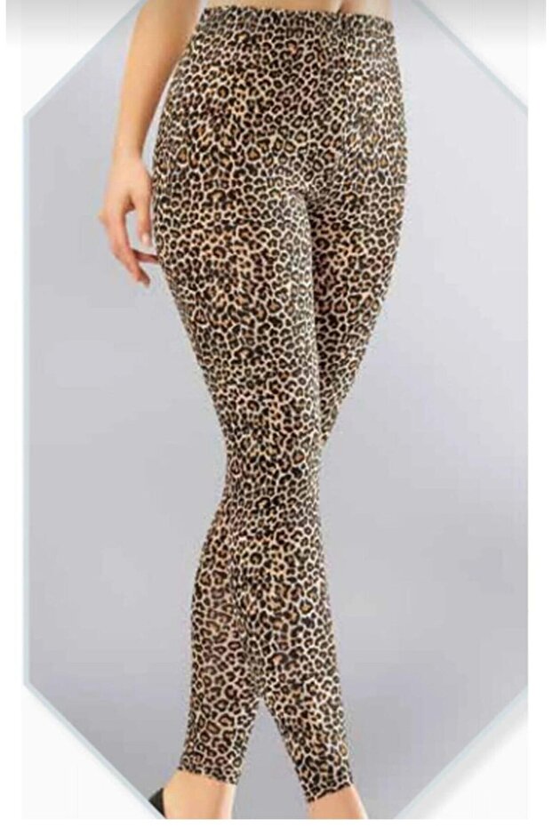 4059 ليوبارد منقوشة طويلة الجوارب 2 قطعة - 2