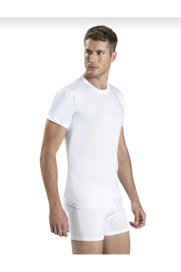 JİBER 104 Men's Zero Collar Undershirt Undershirt - Single - 2