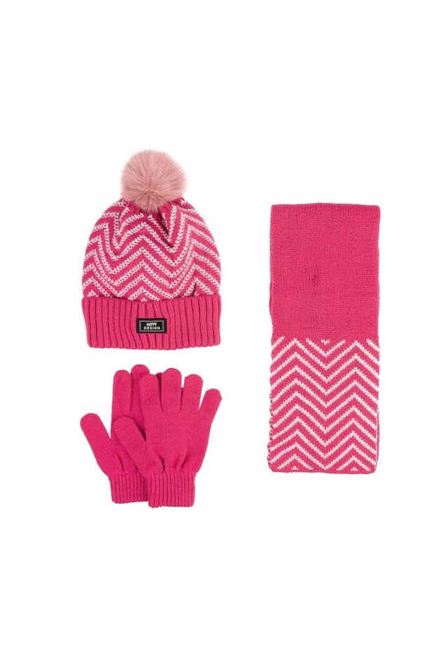 Kitti 9-15 Years Old Girl's Fleece Scarf Beanie Gloves Set of 3
