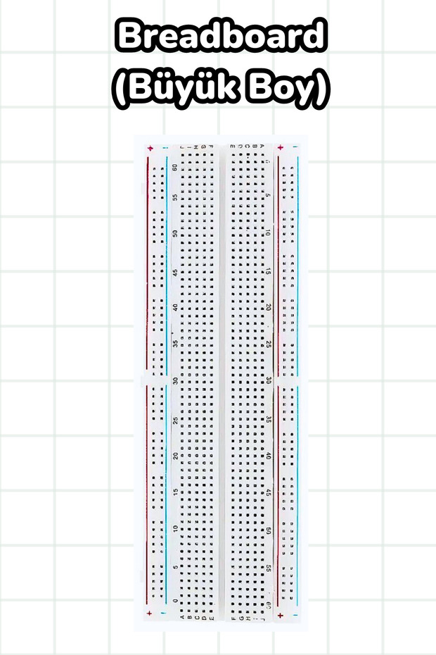 Breadboard ve 200 Adet Direnç Seti - 830 Pin Mb-102 + 1/4w Tht Dirençler - 2
