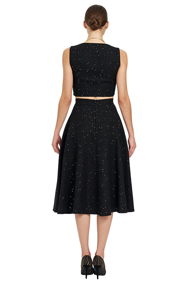 Pul Detaylı Crop Bluz - 3