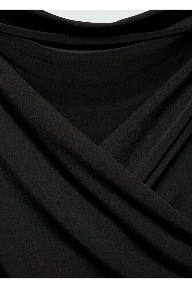 Kruvaze tasarımlı tişört - 7