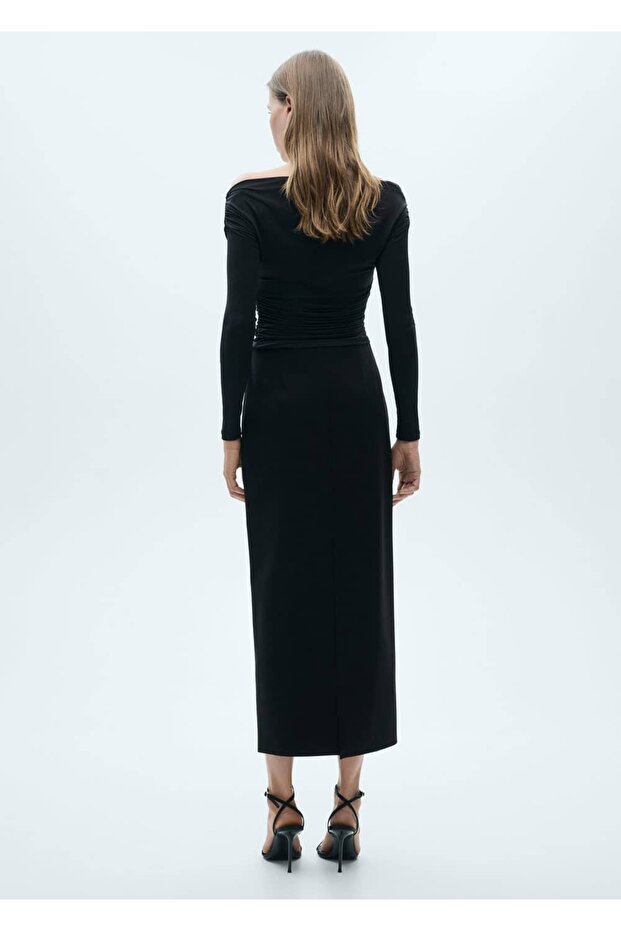 Kruvaze tasarımlı tişört - 4