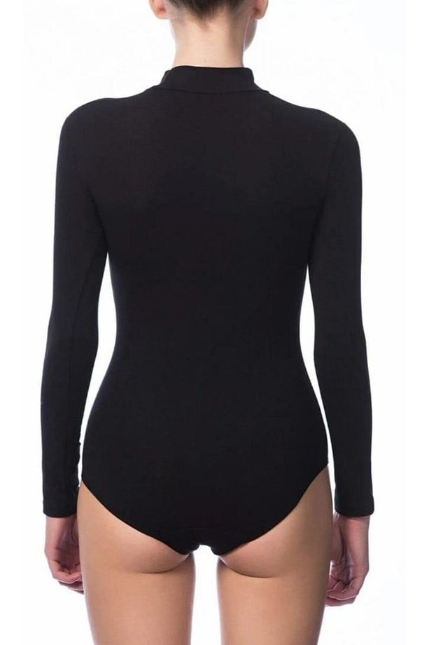 2960 Kadın Uzun Kol Çıtçıtlı Body Tekli - 2