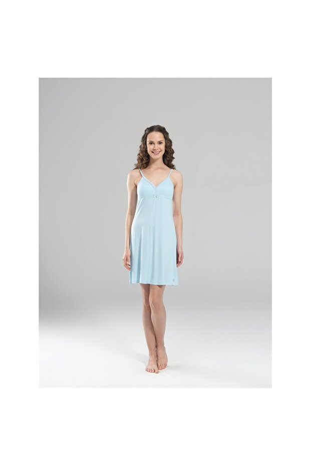 5774- Gecelik -mavi - 6