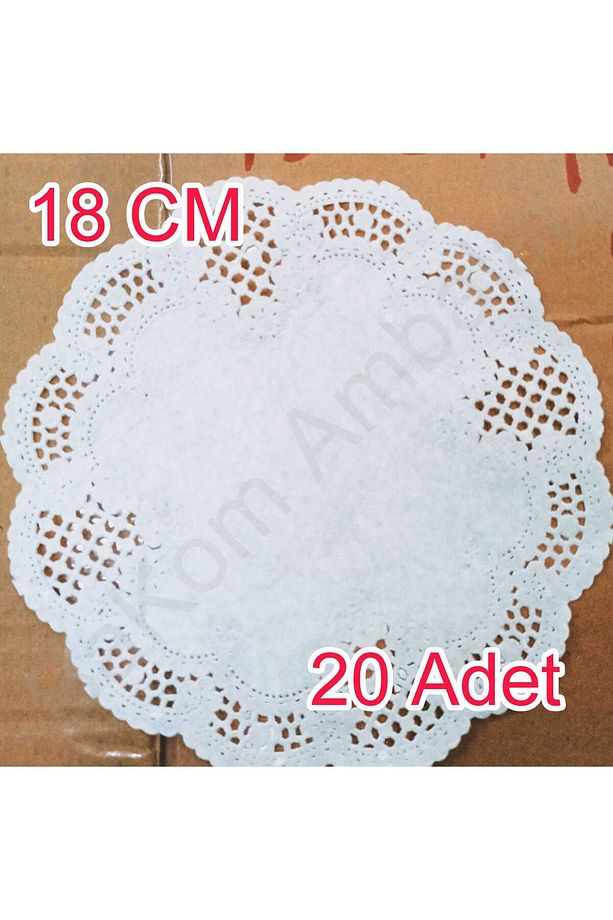 18 Cm Kağıt Dantel Tabak Altlığı ( Dole ) 20 Adet - 1