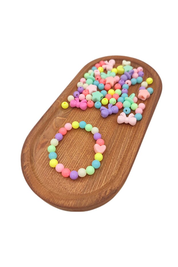 Heart Model Colorful Beaded Handmade Specially Designed Baby and Children's Bracelet - 0435