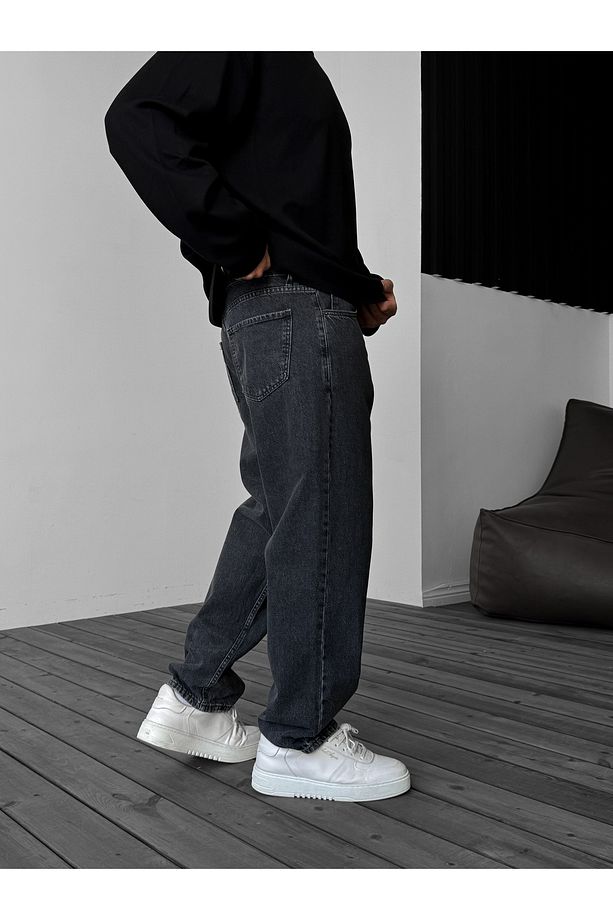 Antrasit Yıkamalı Baggy Jean Dp-ke - 4
