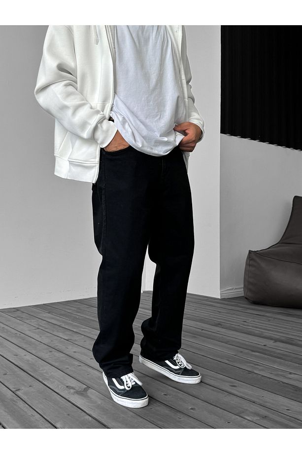 Siyah Baggy Jean DF-2529 - 5