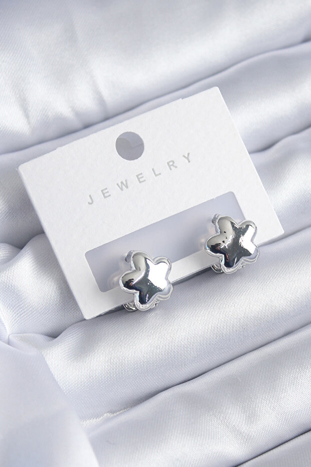 Silver Color Star Model Star Model Brass Women's Earrings