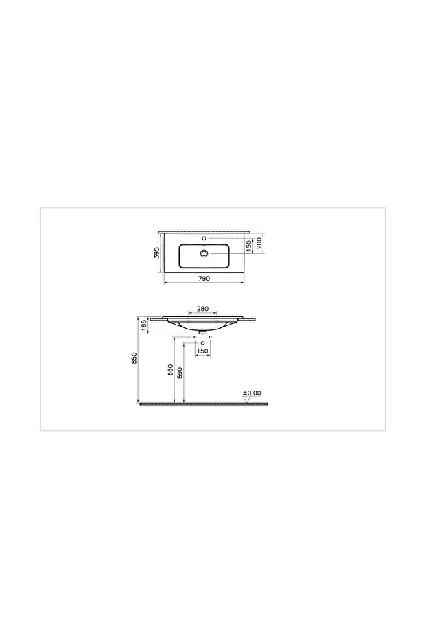 Mia 7462l003-0001 Etajerli Lavabo, 80 Cm, Beyaz - 3