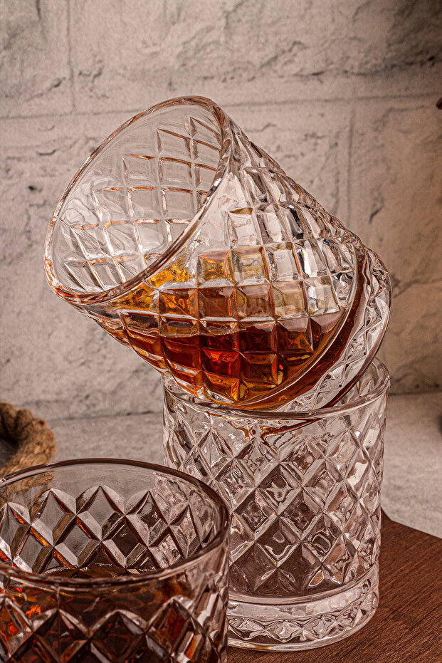 Madrid - 6'lı Cam Bardak 250 ml El Yapımı Meşrubat Bardağı - 4