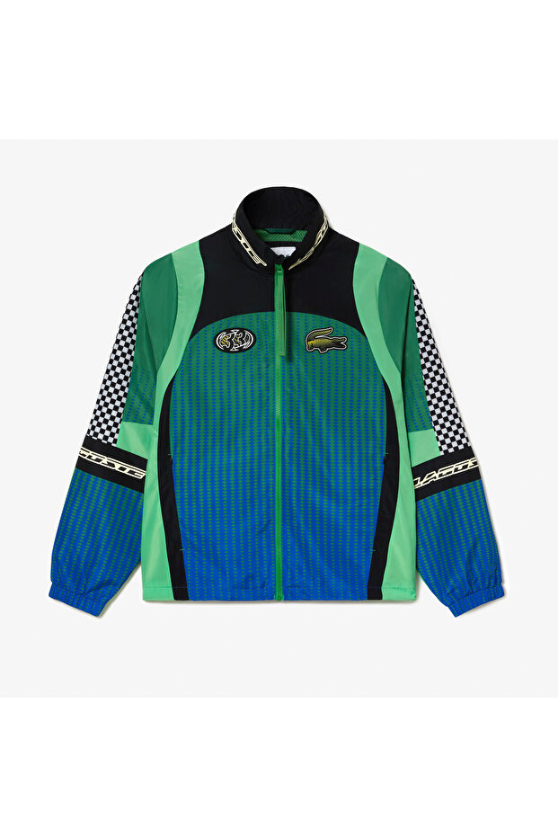 Active Erkek Dik Yaka Baskılı Yeşil Mont - 4