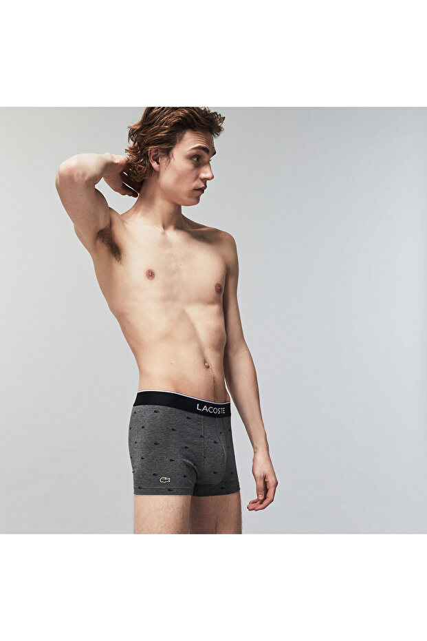 Core Erkek Baskılı 3'lü Gri Boxer - 6