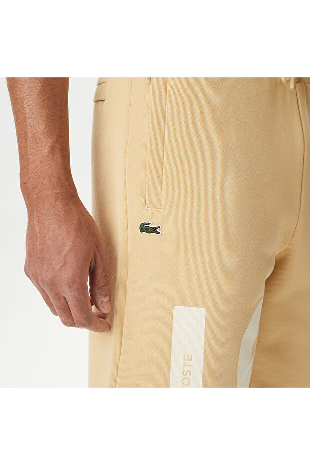 Erkek Relaxed Fit Baskılı Bej Şort - 6