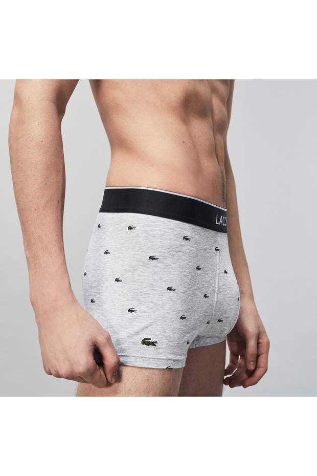 Core Erkek Baskılı 3'lü Gri Boxer - 5