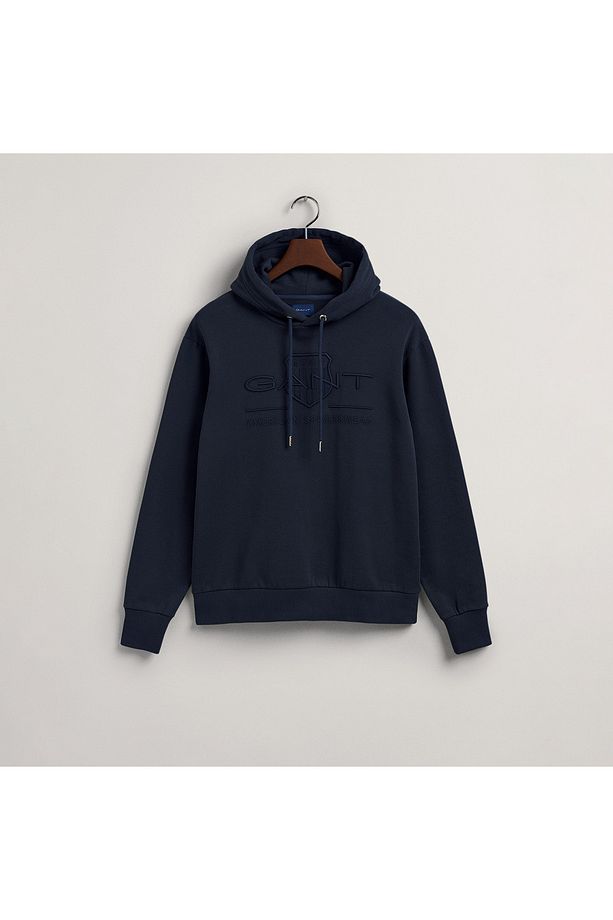 Erkek Lacivert Regular Fit Kapüşonlu Logolu Sweatshirt - 3