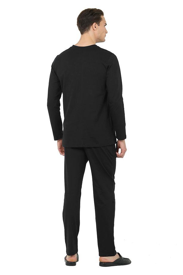 Ds Damat Regular Fit Cotton Pijama Takımı SİYAH - 2