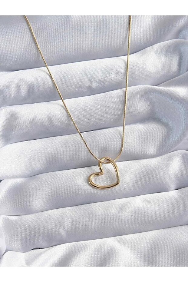 Çelik Kalp Model Kadın Kolye - 2