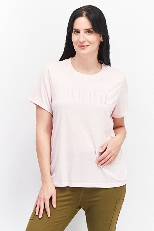 Women Sportswear Fit Short Sleeve Training Top, Pink