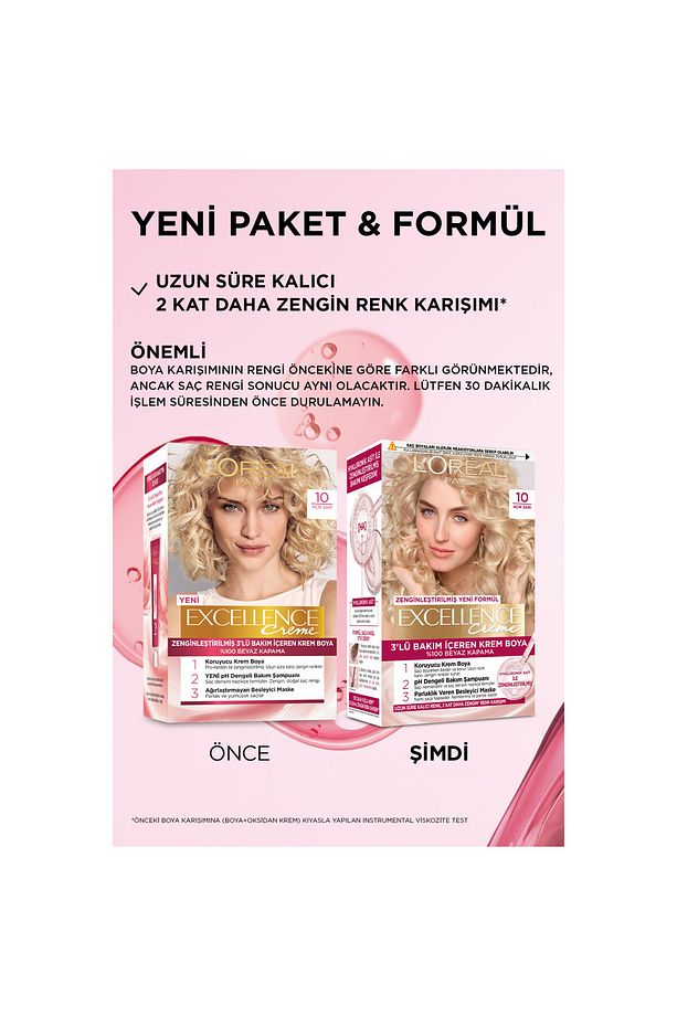 Excellence Creme Saç Boyası 10 Açık Sarı - 4