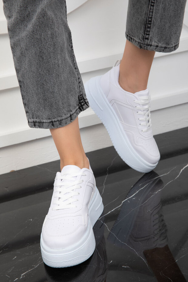 19684-es modell fehér női tornacipő - 3