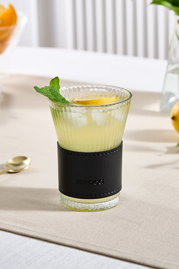 Leather Cool Touch Latte Bardağı 210 Ml Siyah - 4