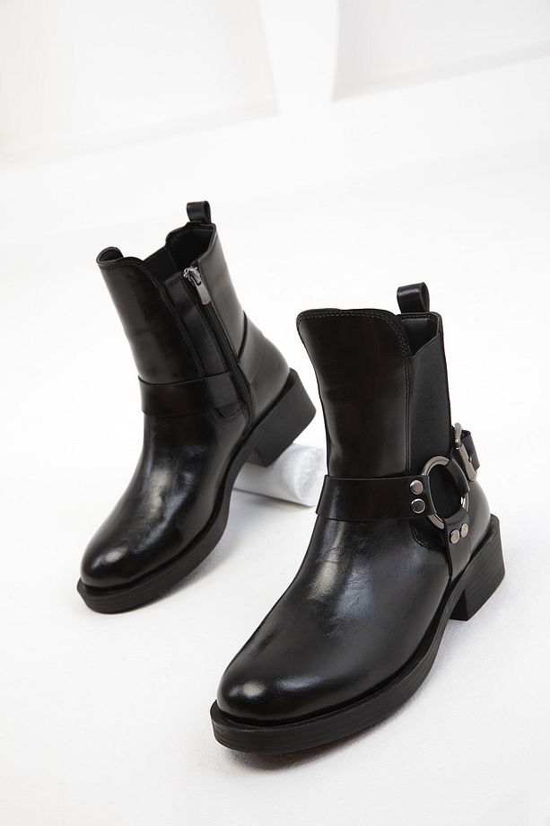 Siyah Kadın Bot & Bootie 19742 - 2