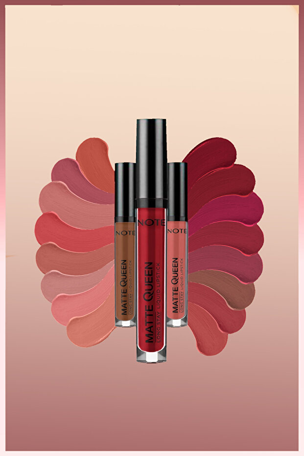 Matte Queen Lipstick Kalıcı Mat Likit Ruj - 13 Red Elegance - Kırmızı - 4