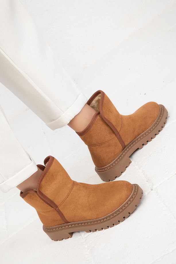 Taba Süet Kadın Bot & Bootie 19750 - 5