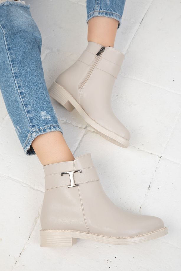 Bej Kadın Bot & Bootie 19770 - 4