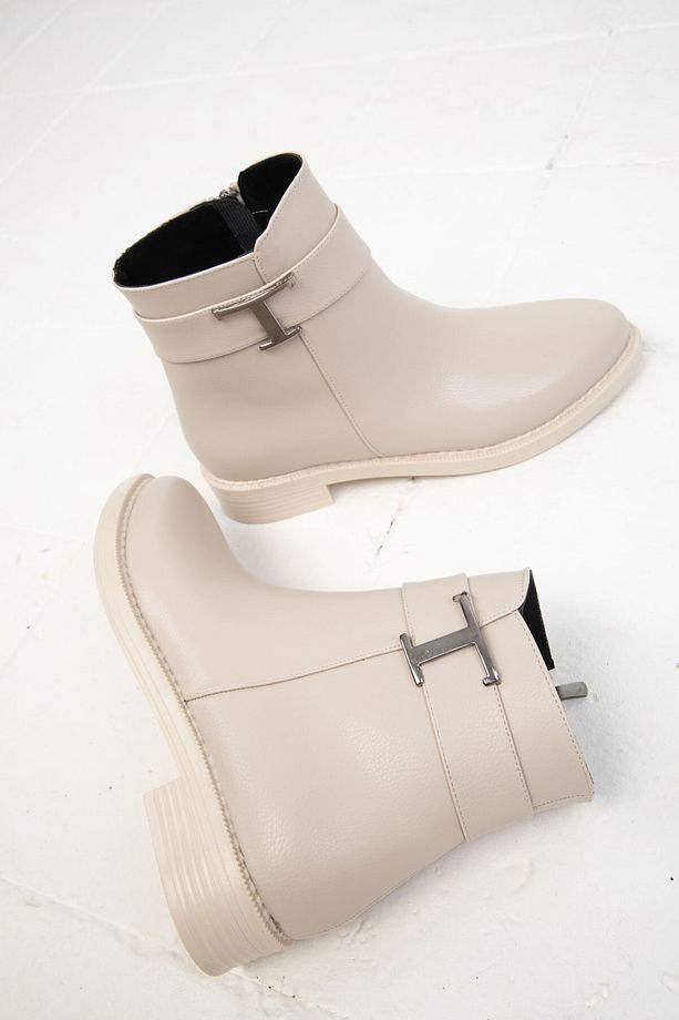 Bej Kadın Bot & Bootie 19770 - 3