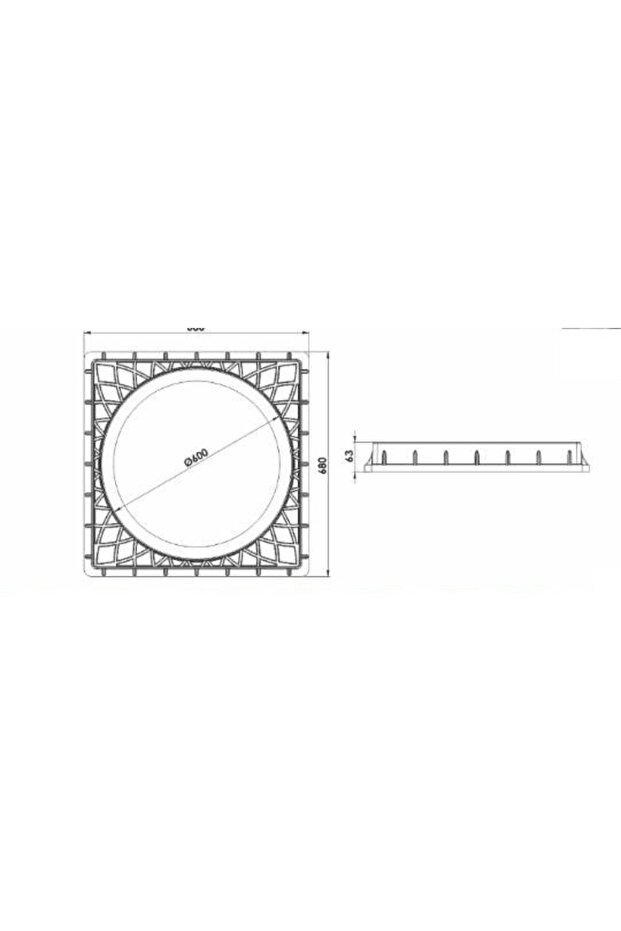 600 Mm. Kare Rogar Kapağı - 6