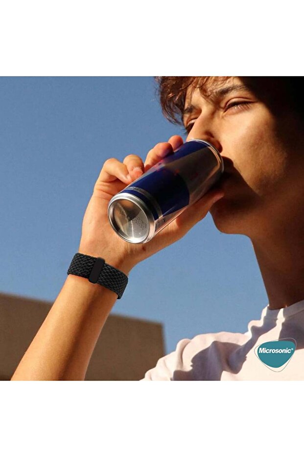 Apple Watch 10 46mm Kordon, (Medium Size, 147mm) Knitted Fabric Single Loop Multi Color - 6