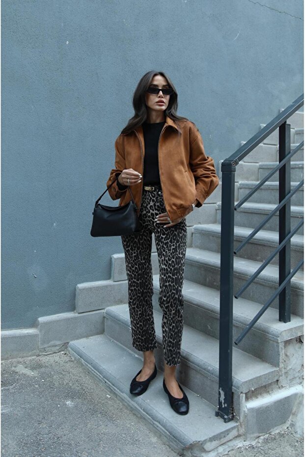 Blugi maro leopard - 4