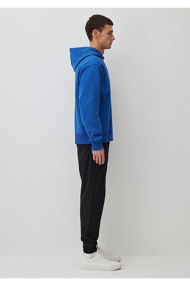 Kapüşonlu Mavi Basic Sweatshirt 0S10190-70894 - 3