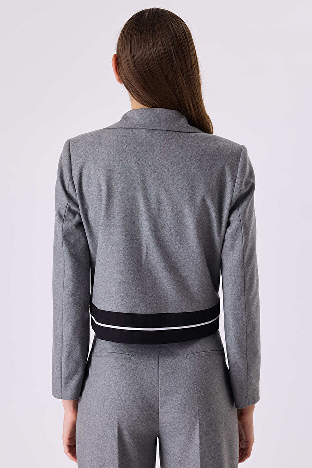 Tek düğmeli kısa ceket - 4