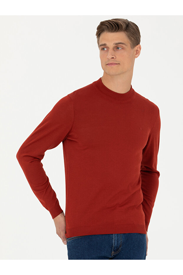 Tile Slim Fit Quarter Turtleneck Knitwear Sweater 50276521-Vr031