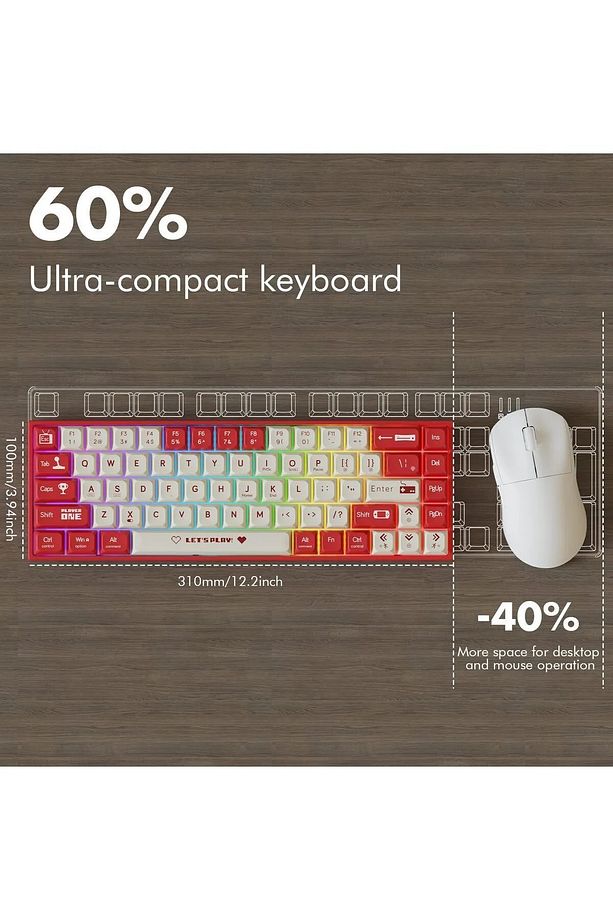 AK680 %60 Boy Yazılım Uygulamalı  Hot-Swap Kablolu Gaming Klavye Switch Hediyeli Oyuncu Klavyesi - 4
