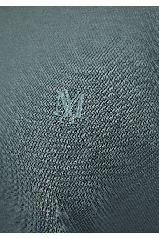 Bisiklet Yaka Yeşil Basic Sweatshirt 065751-71577 - 6