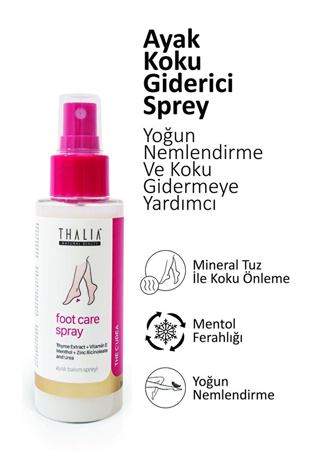Üre & Mineral Tuz İçerikli Ayak Kokusunu Önlemeye Yardımcı Sprey 100ml - 2