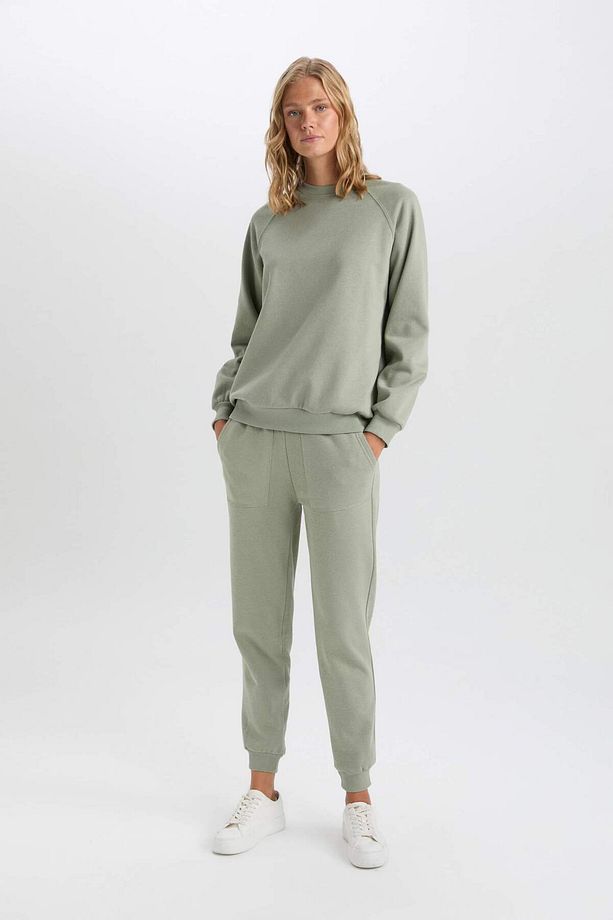 Regular Fit Jogger Kışlık Eşofman Altı Basic Düz Beli Lastikli Bağcıklı Cepli V2699az24wn - 6
