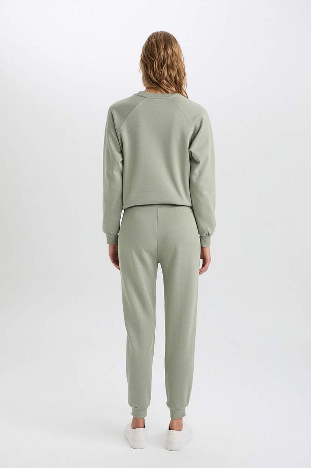 Regular Fit Jogger Kışlık Eşofman Altı Basic Düz Beli Lastikli Bağcıklı Cepli V2699az24wn - 1